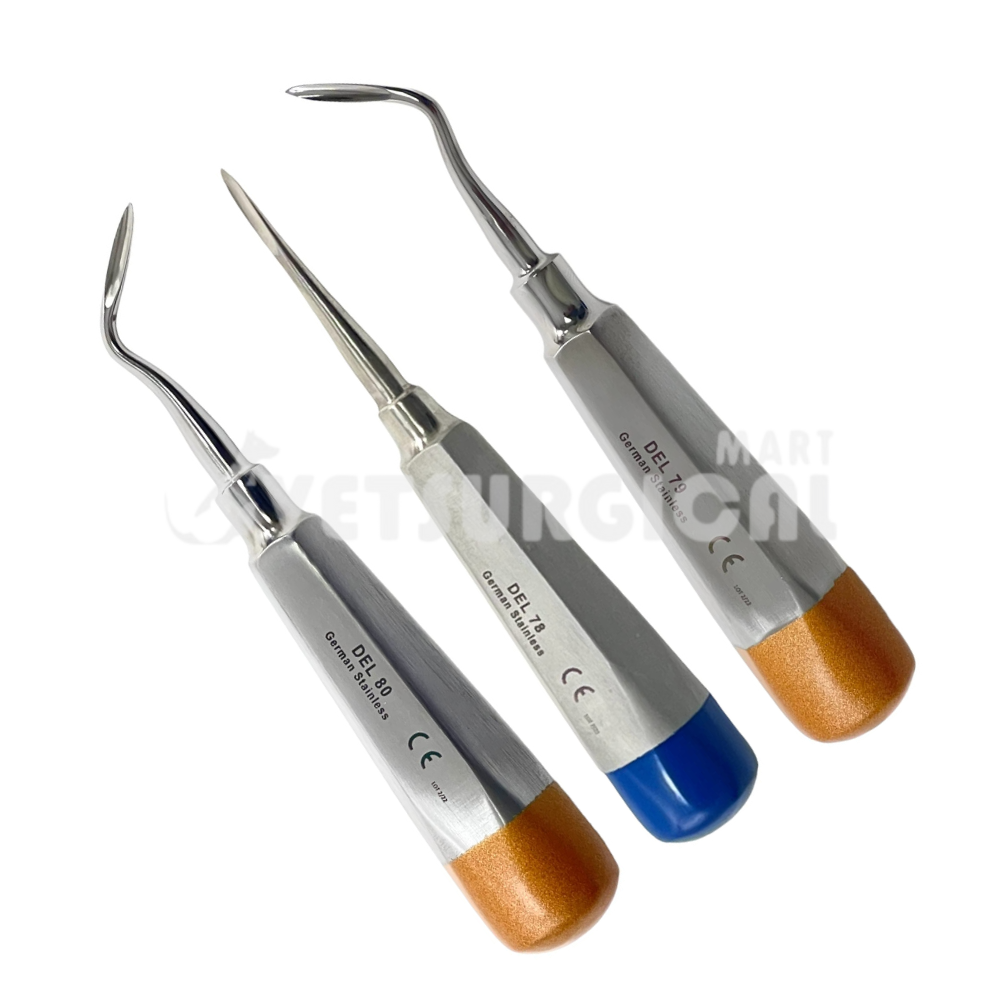 Premium German Set of 3 Dental Root Tip Elevator NO 78 79 and 80 Dental Instruments